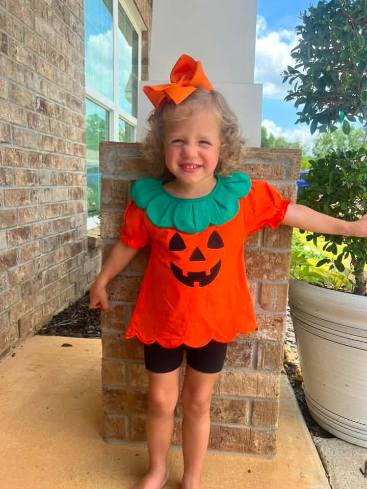 RTS - Girl Orange Pumpkin Tee