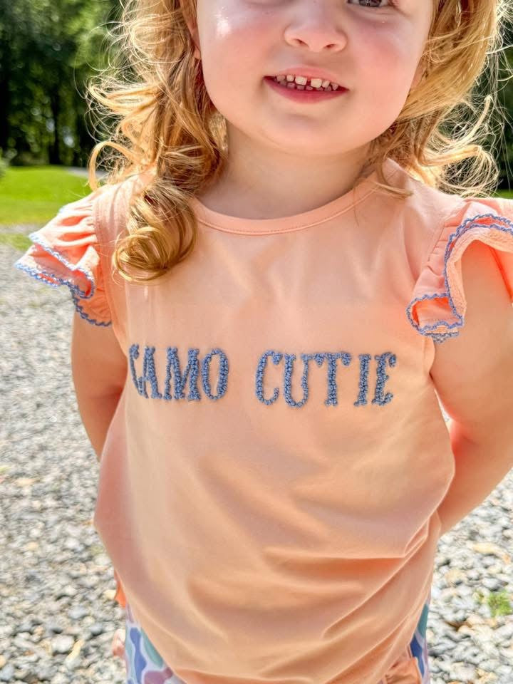 RTS - Girl Coastal Camo Short Set