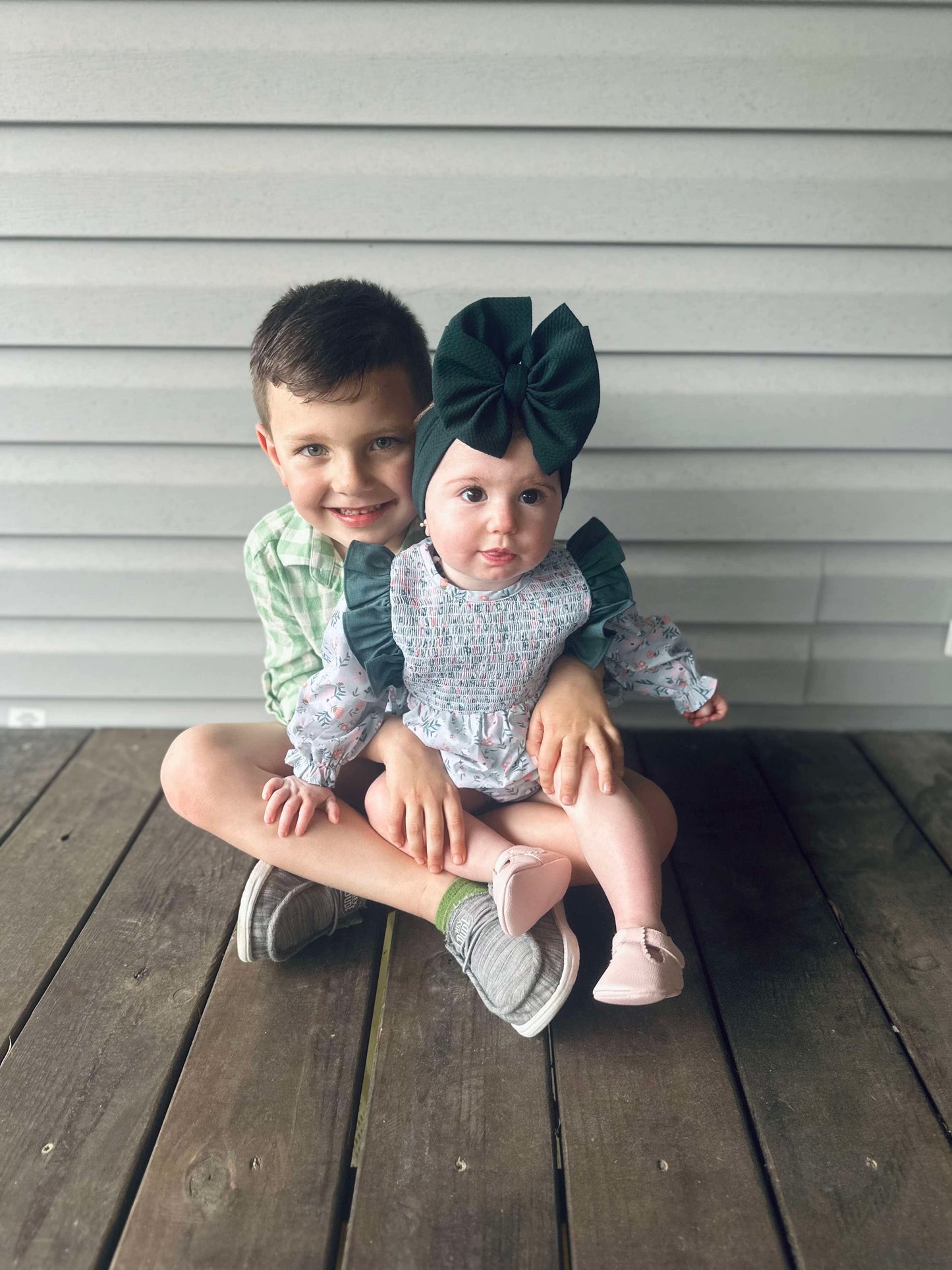 RTS - Green/Blue Fishing Style Short Set (Family Collection)
