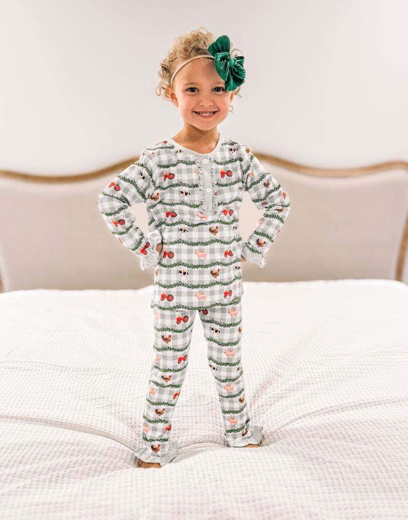 RTS - Farm Christmas Girl PJs