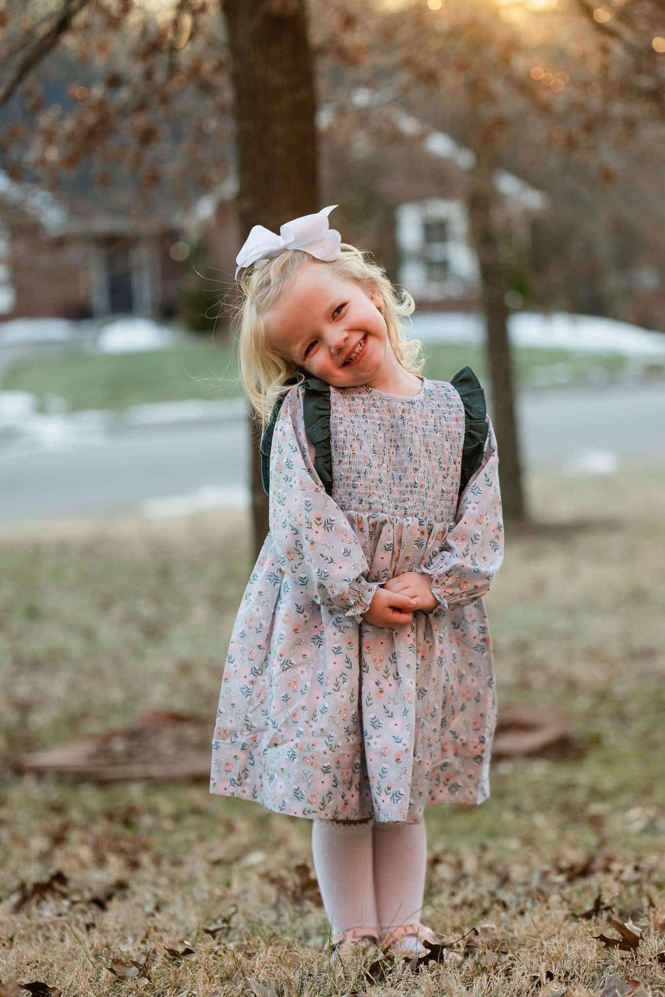 RTS - Family Floral Girl's Dress
