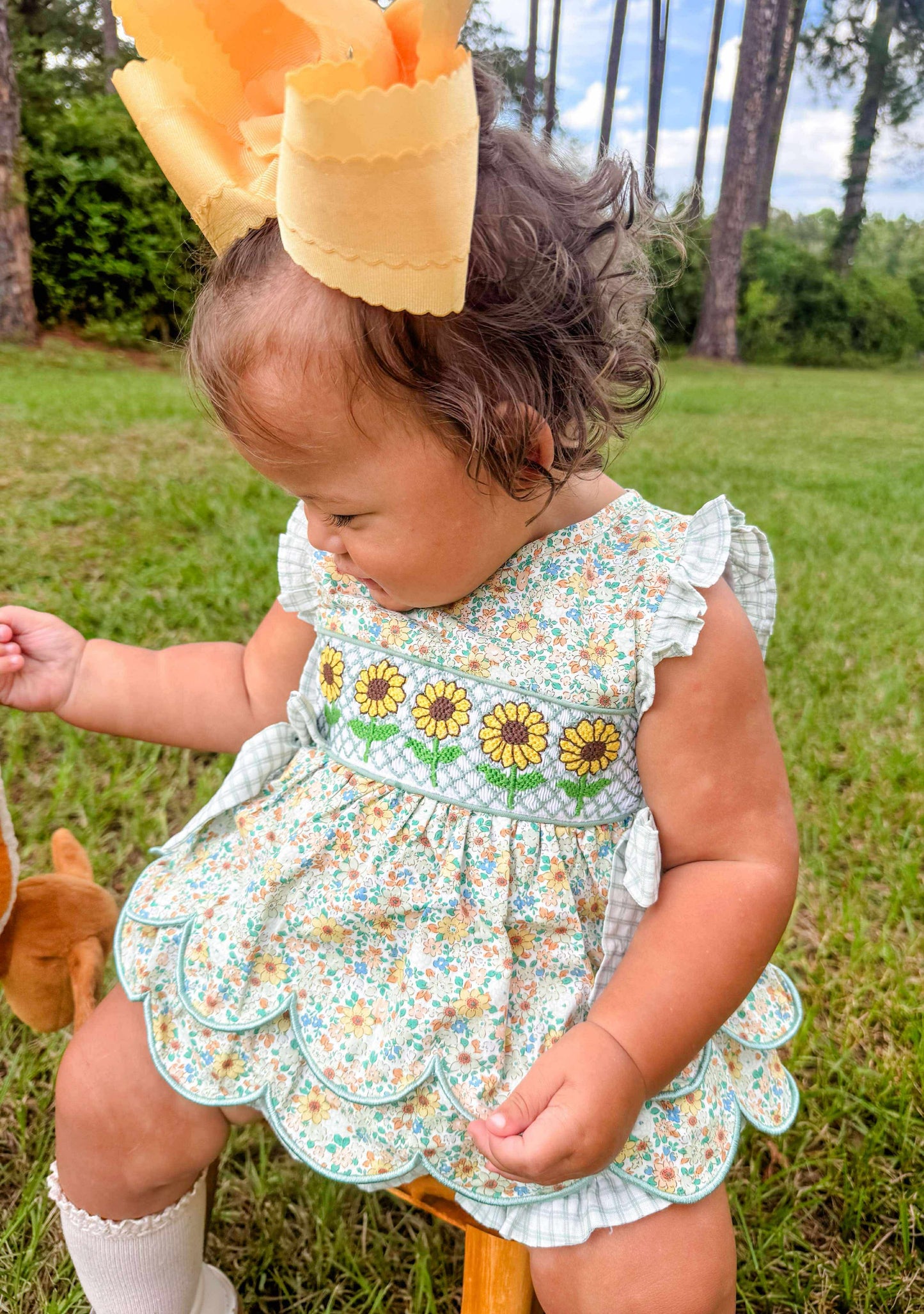 RTS - Sunflower Diaper Set