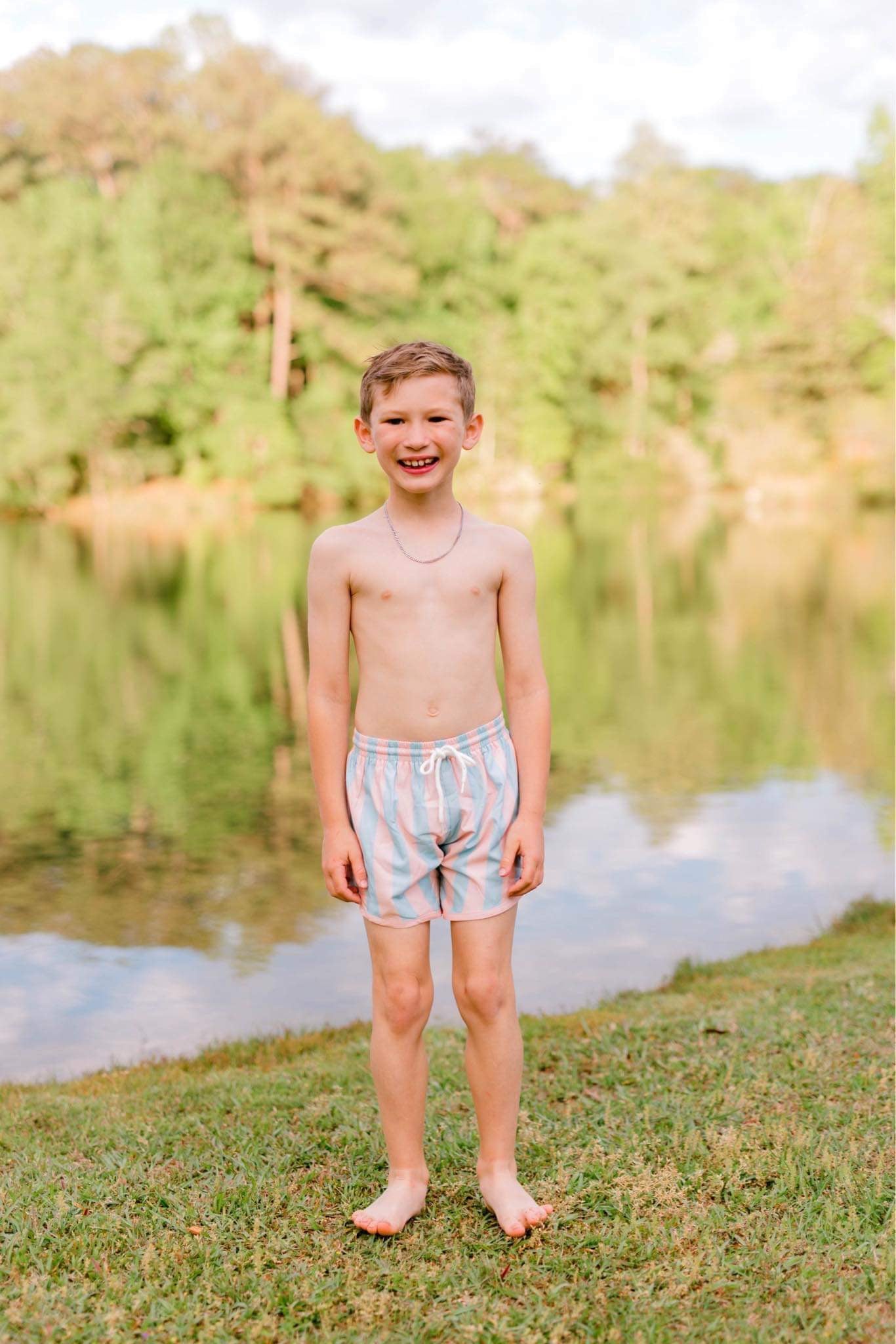 RTS - Peach/Blue Boy's Trunks