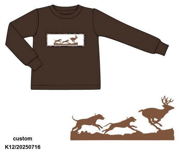 RTS - Boy Smocked Deer Tracking Tee