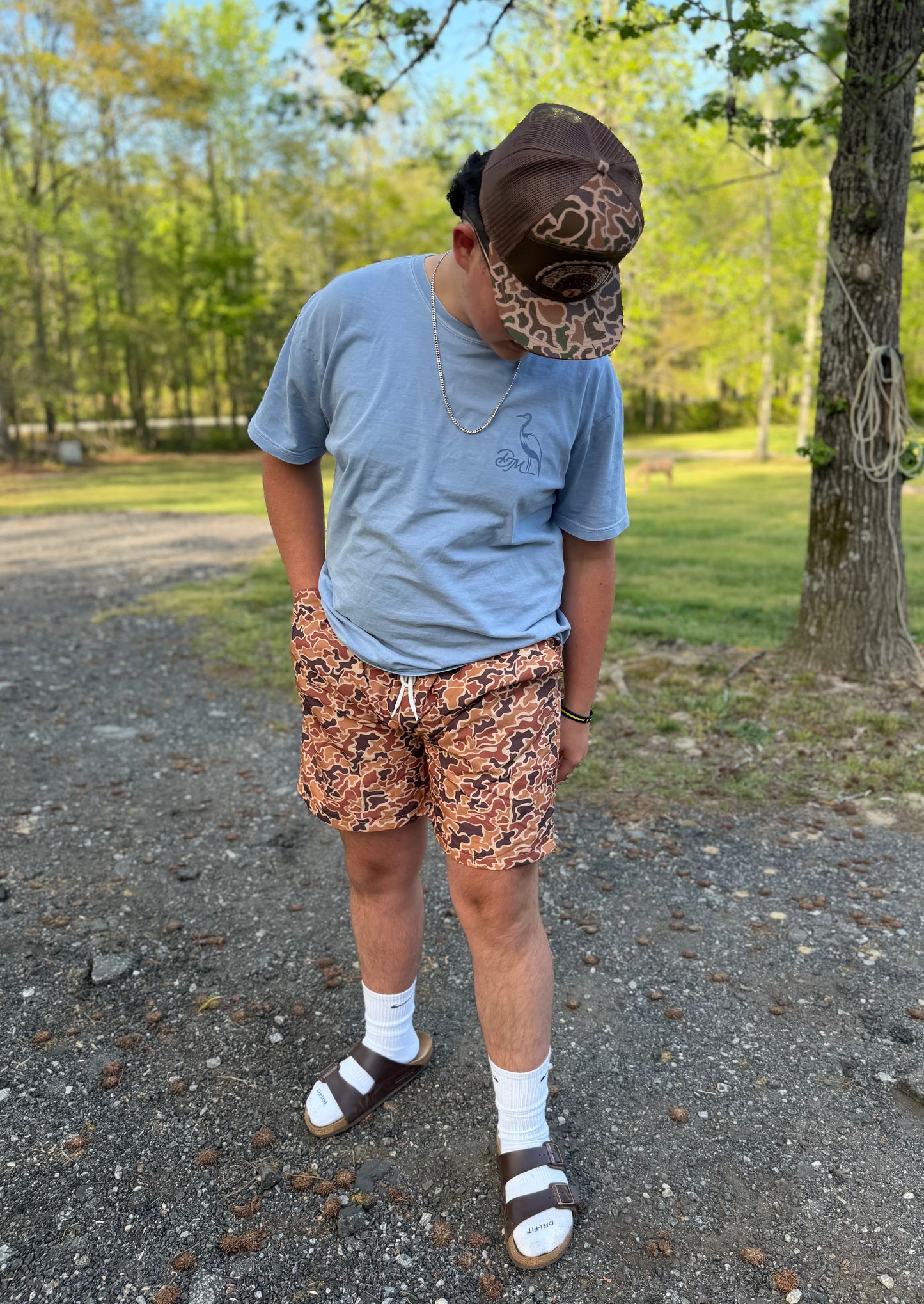 RTS - Buck Camo Adult Swim Trunks