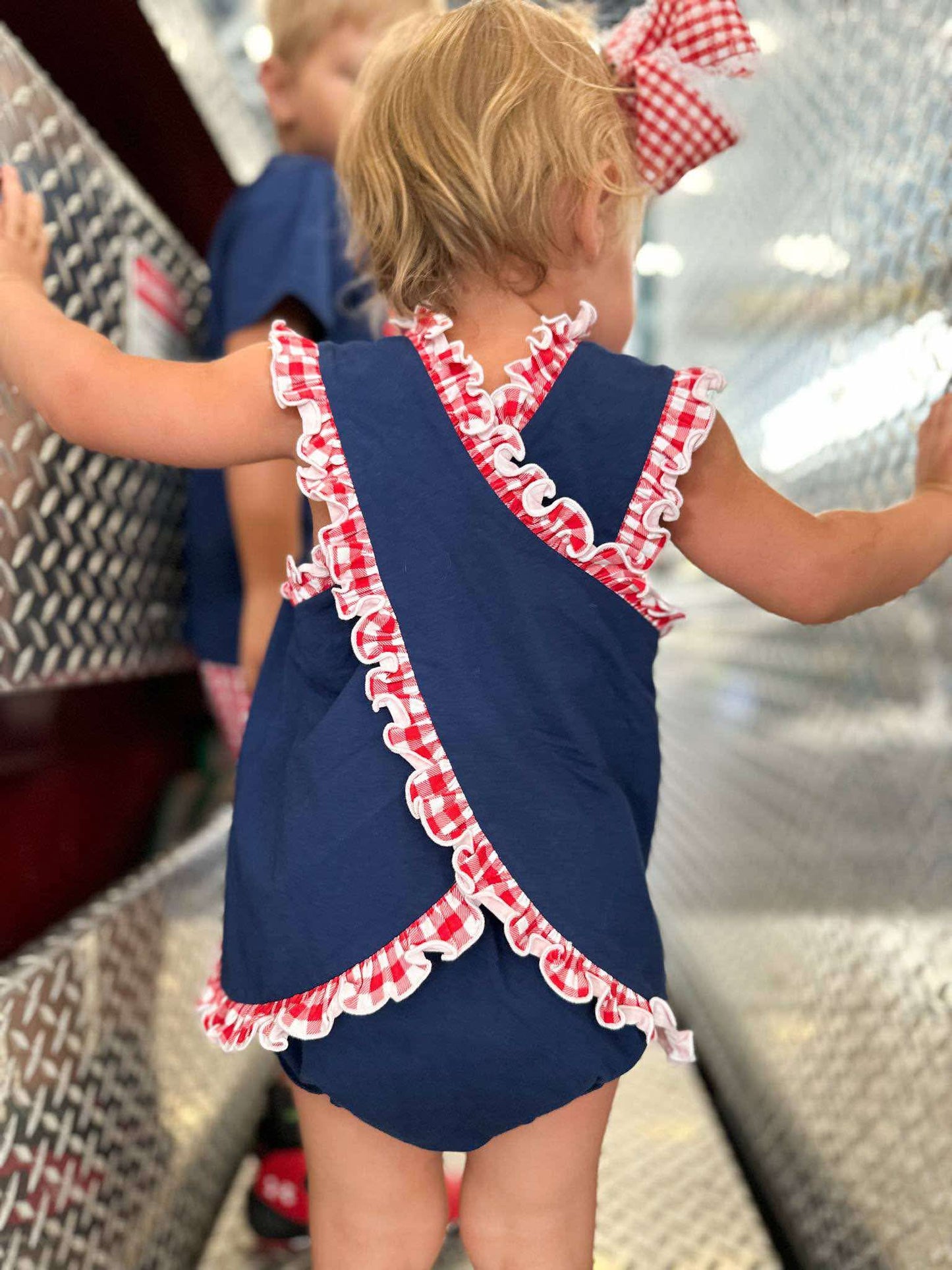RTS - Firetruck Girl Diaper Set