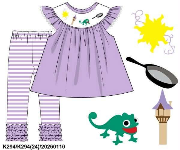 RTS - Purple/Lizard Legging Set