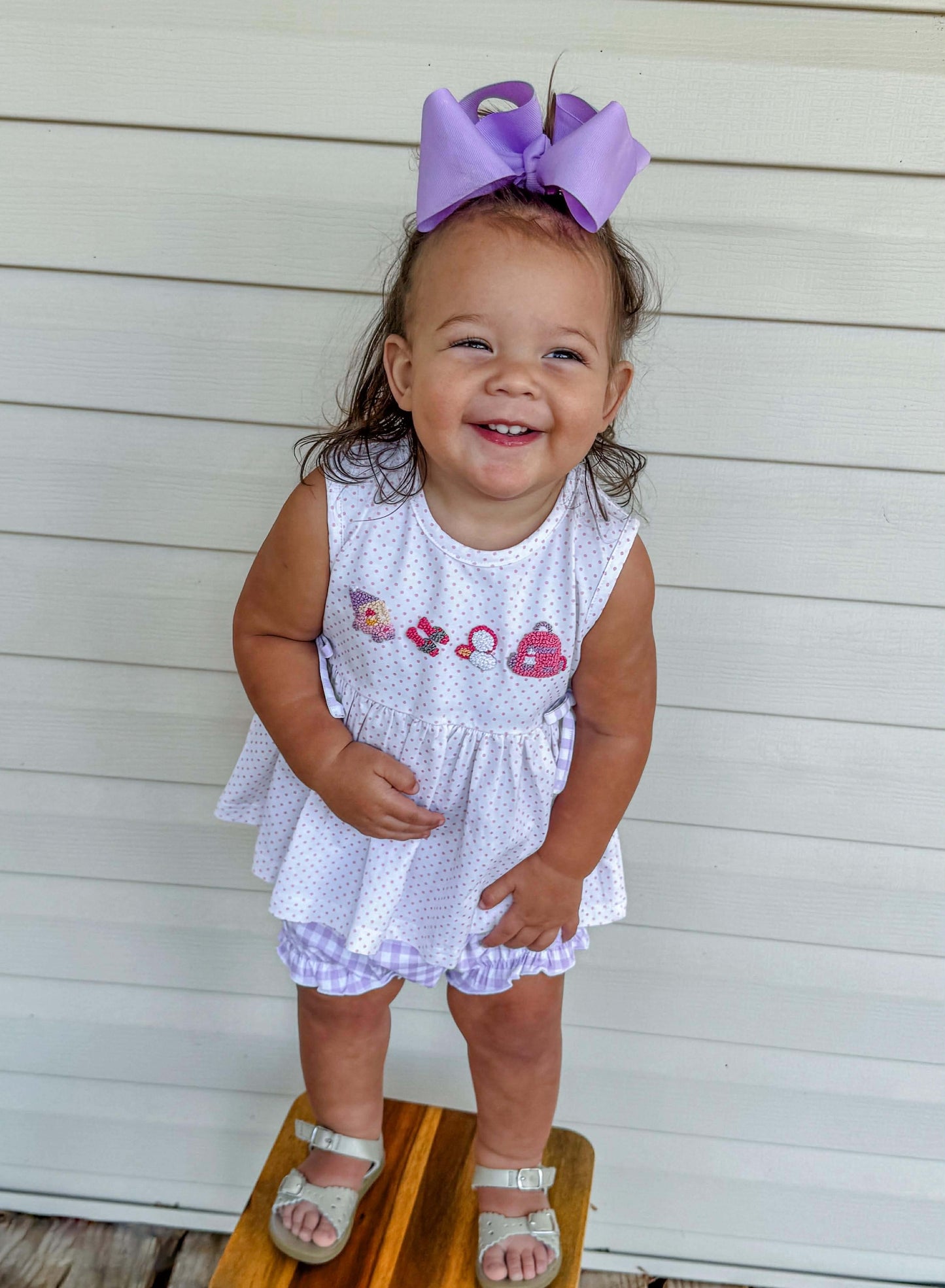 RTS - Bitty Dot Girly Diaper Set