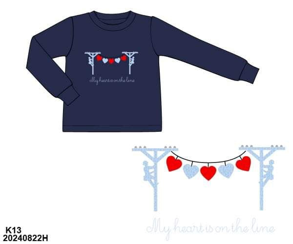 RTS - Lineman Heart Boy Shirt