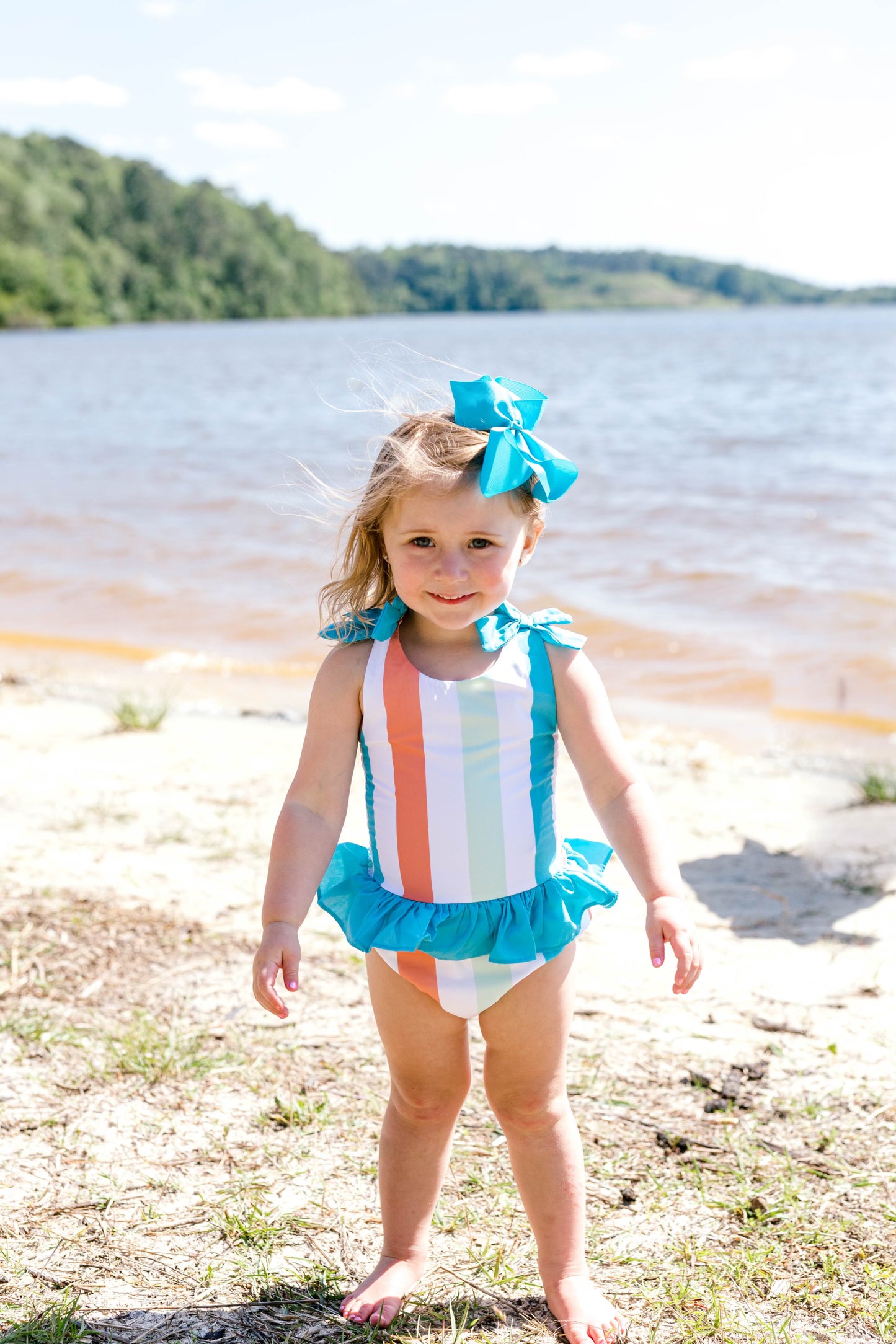 RTS - Stripe Girl Swim One Piece