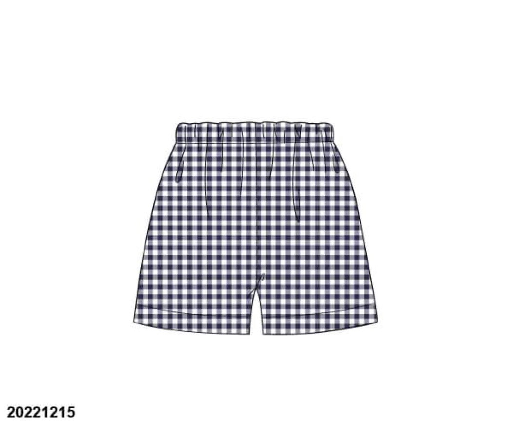 RTS - Navy Check Shorts