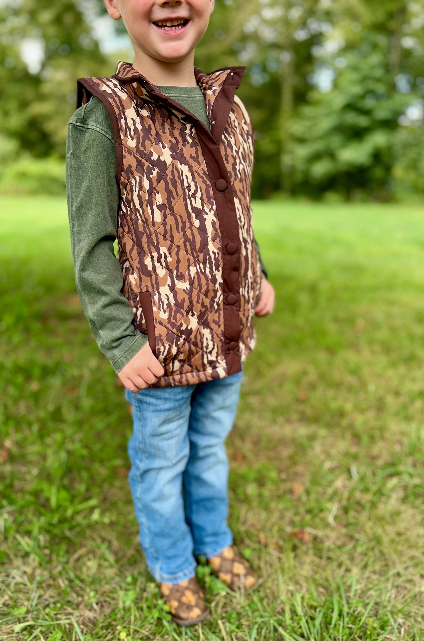 RTS - Camo Quilted Vest