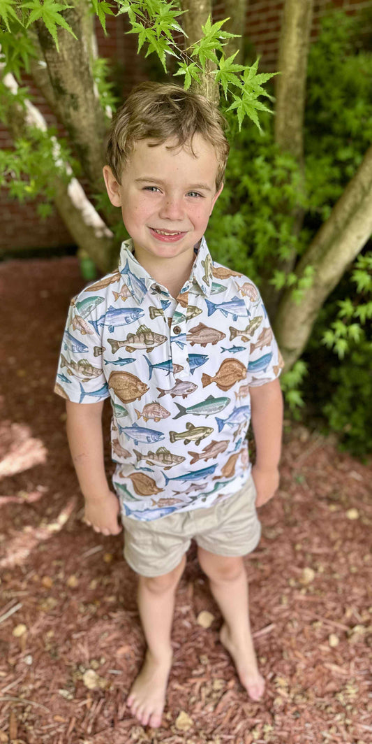 RTS - Fish Print Polo
