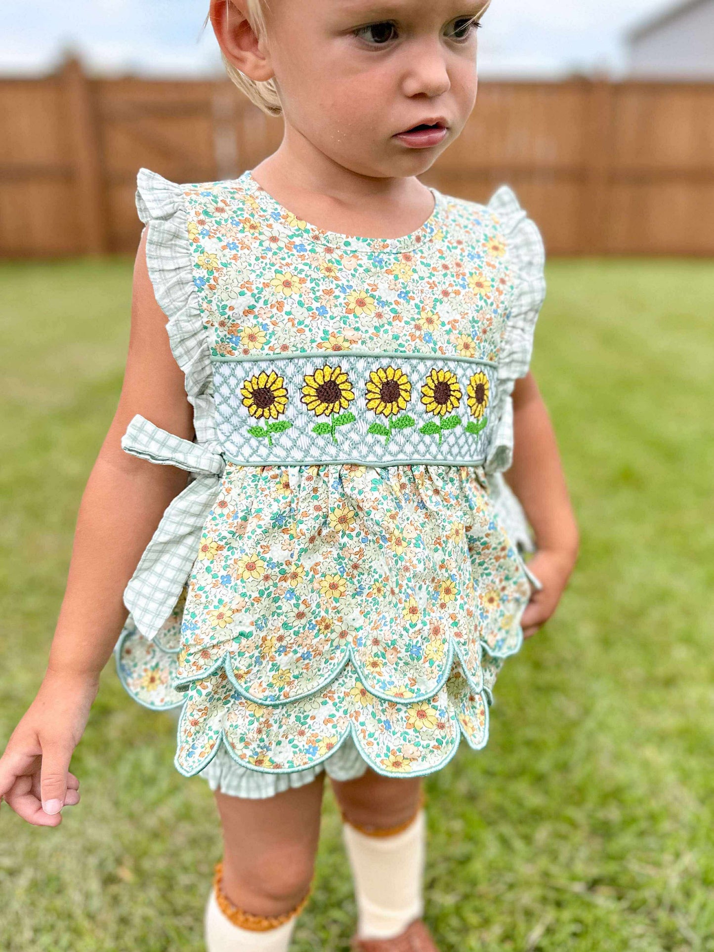 RTS - Sunflower Diaper Set