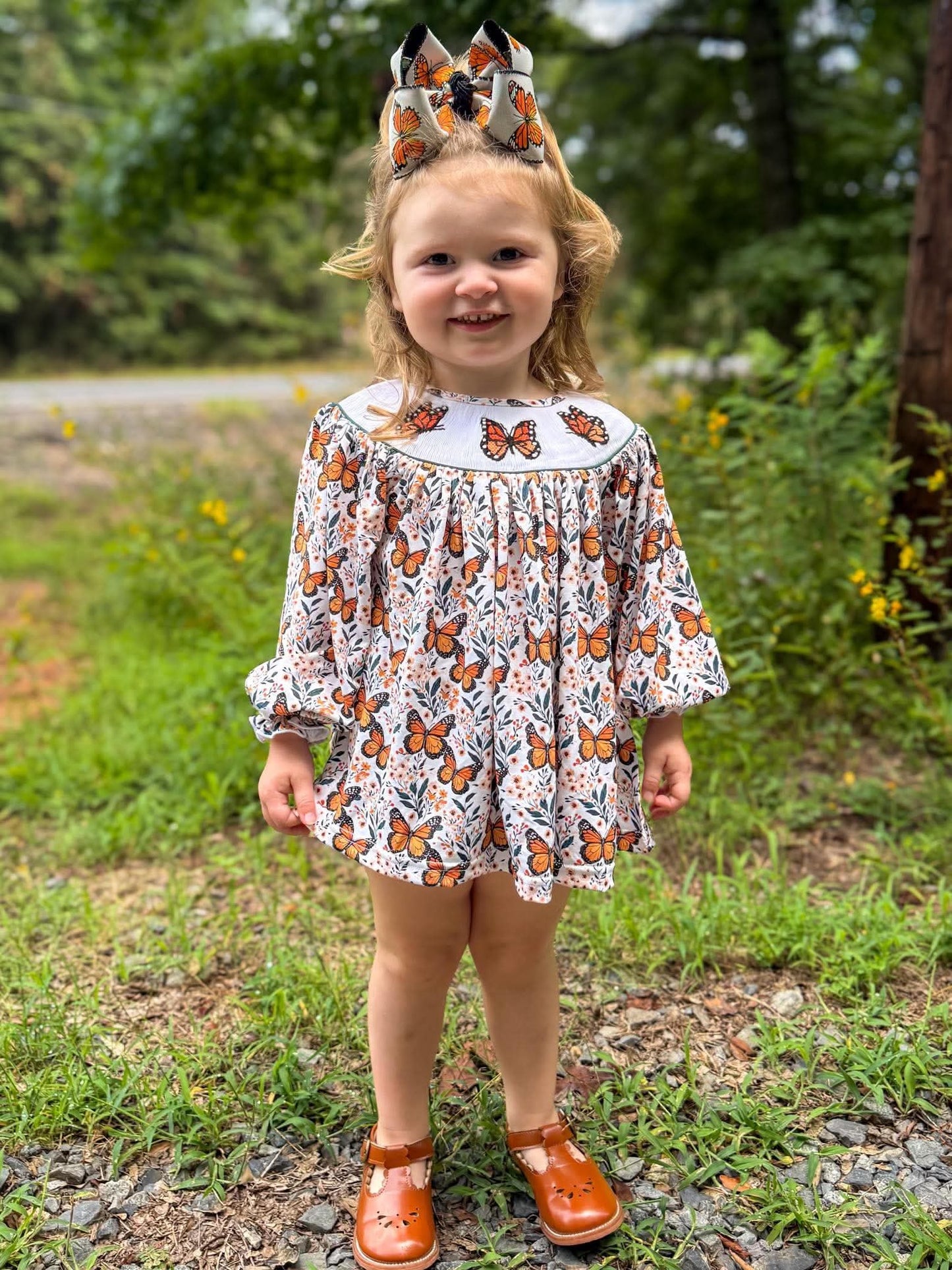 RTS - Butterfly Smock Diaper Set