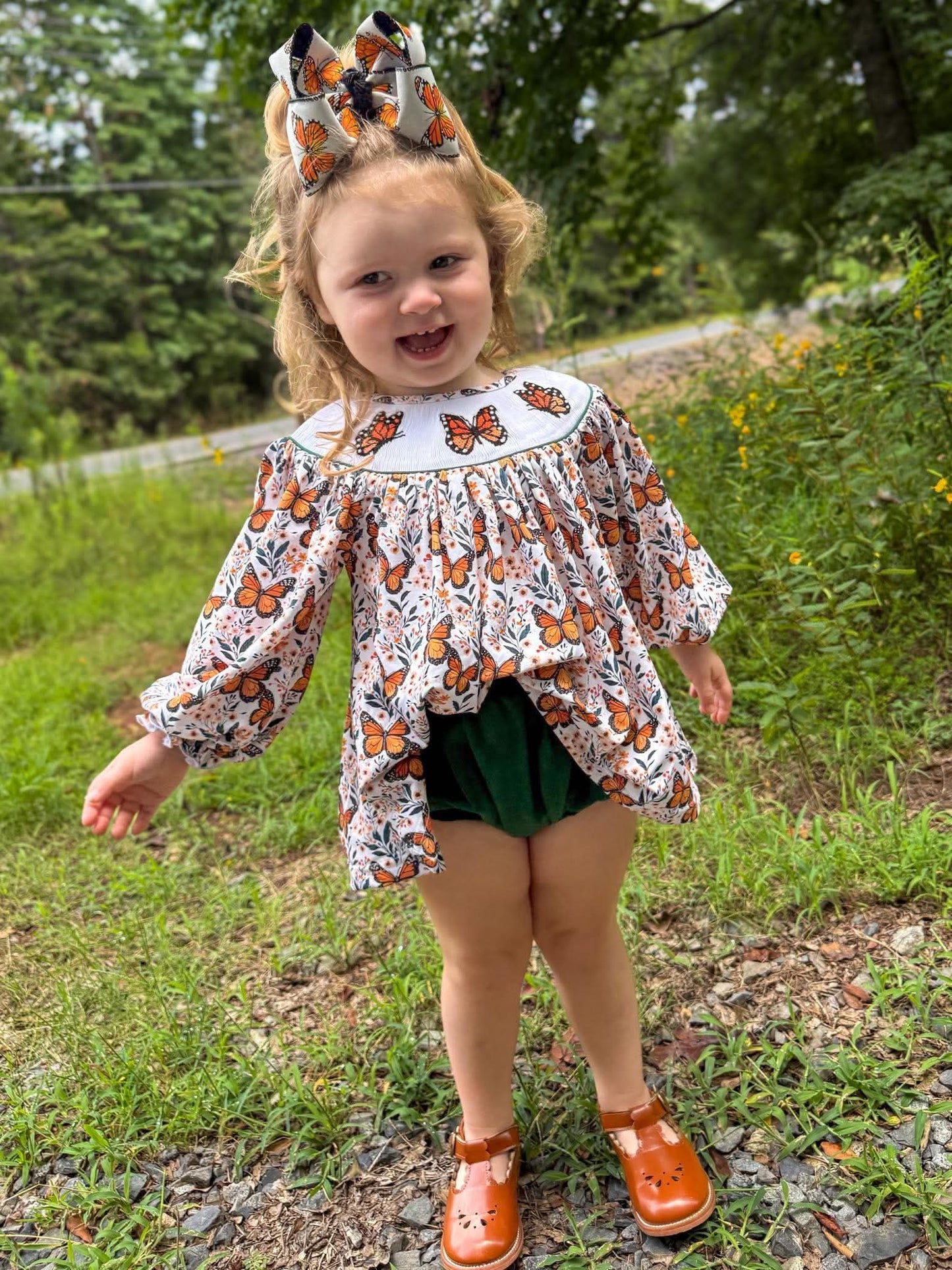 RTS - Butterfly Smock Diaper Set