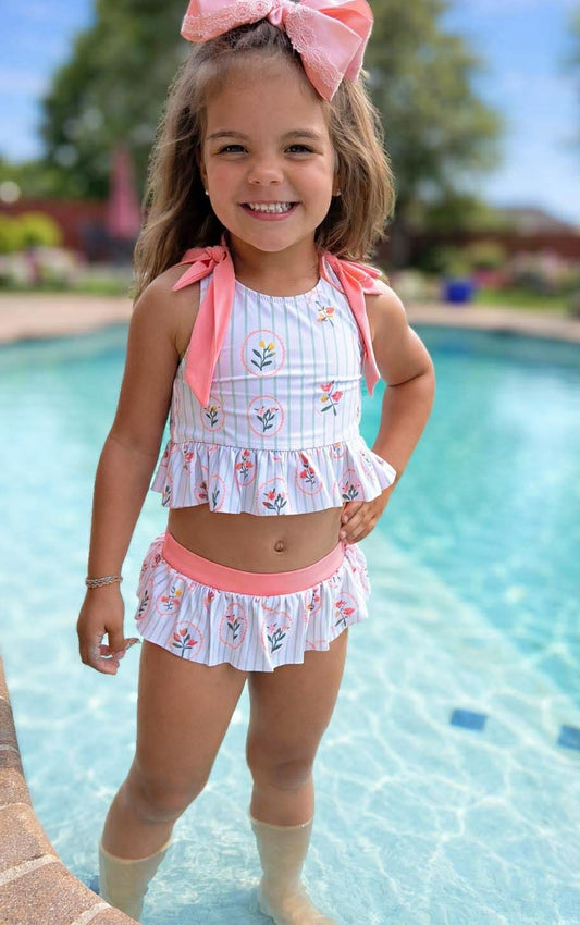 RTS - Pink Floral Swim
