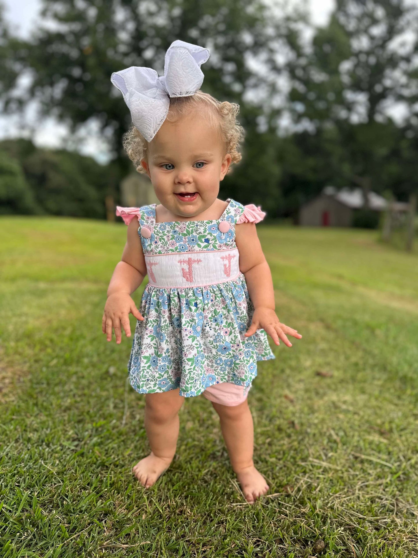 RTS - Girl Lineman Floral Short Set