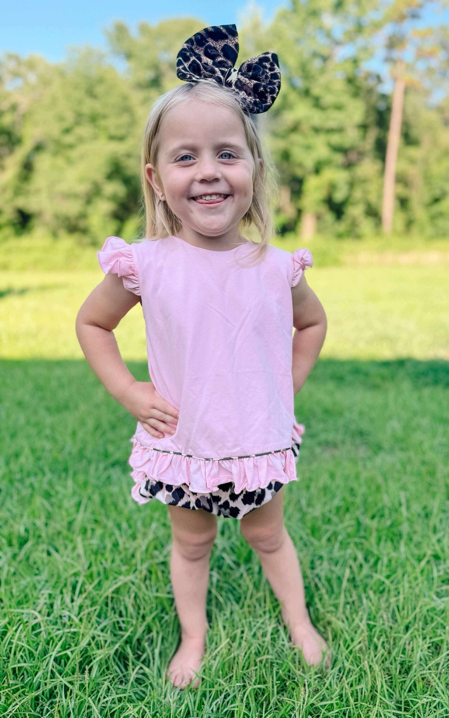 RTS - Cheetah Pink Diaper set