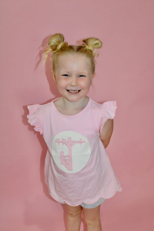 RTS - Lineman Appliqué Girl tee