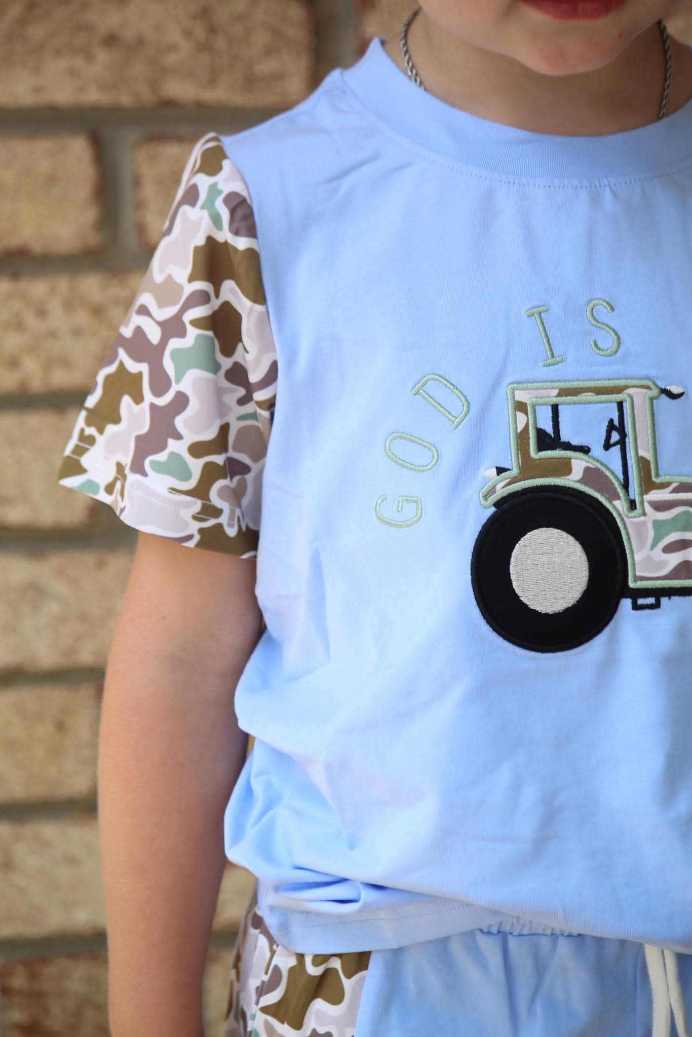 RTS - Blue Camo Tractor Short Set