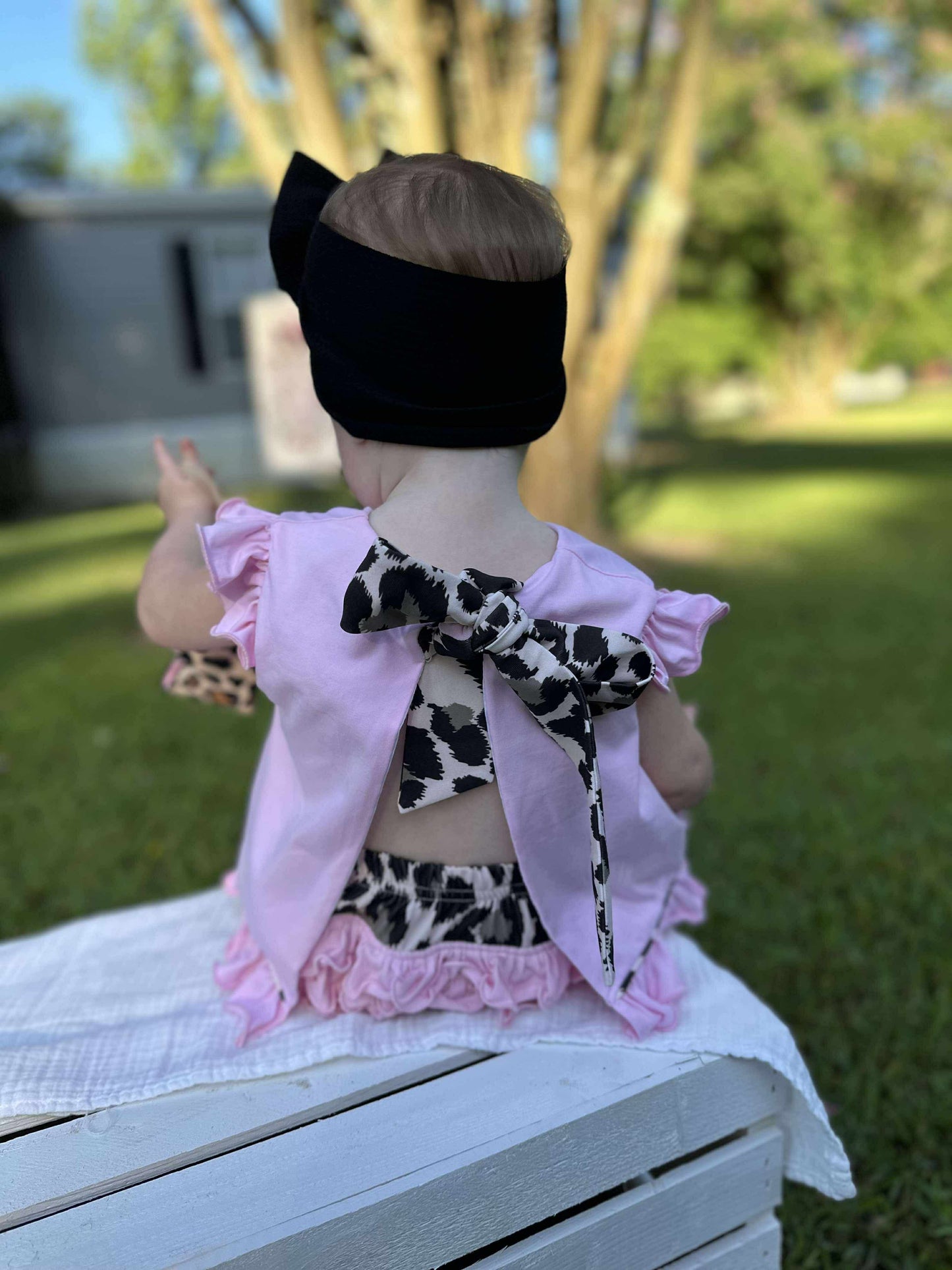 RTS - Cheetah Pink Diaper set