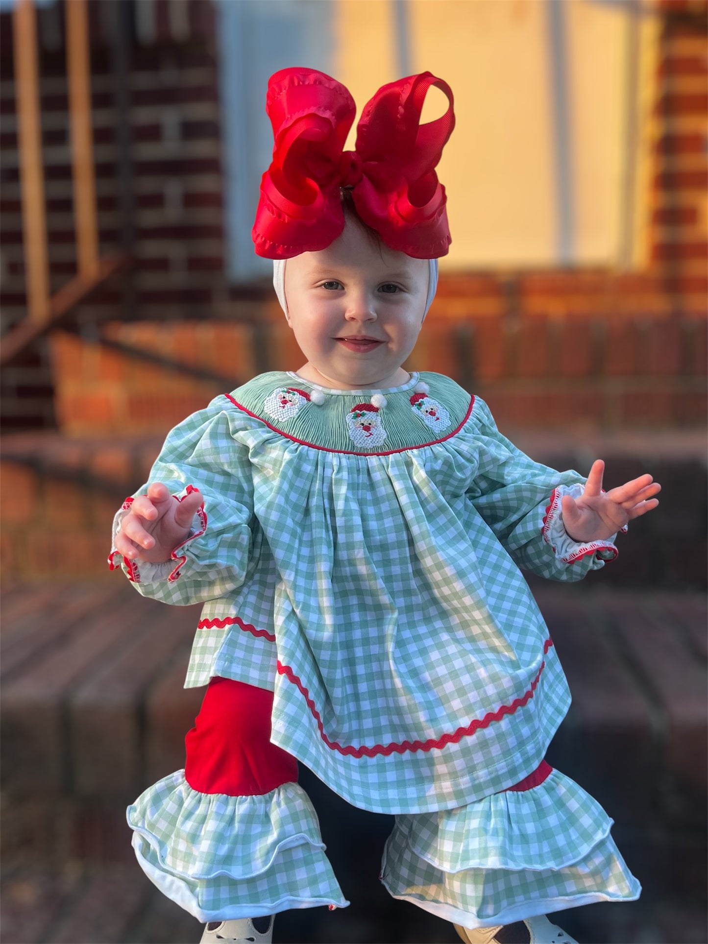 RTS - Girl Santa Smock Set