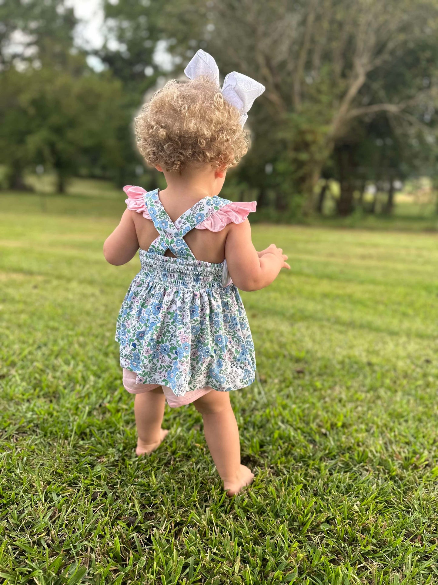 RTS - Girl Lineman Floral Short Set