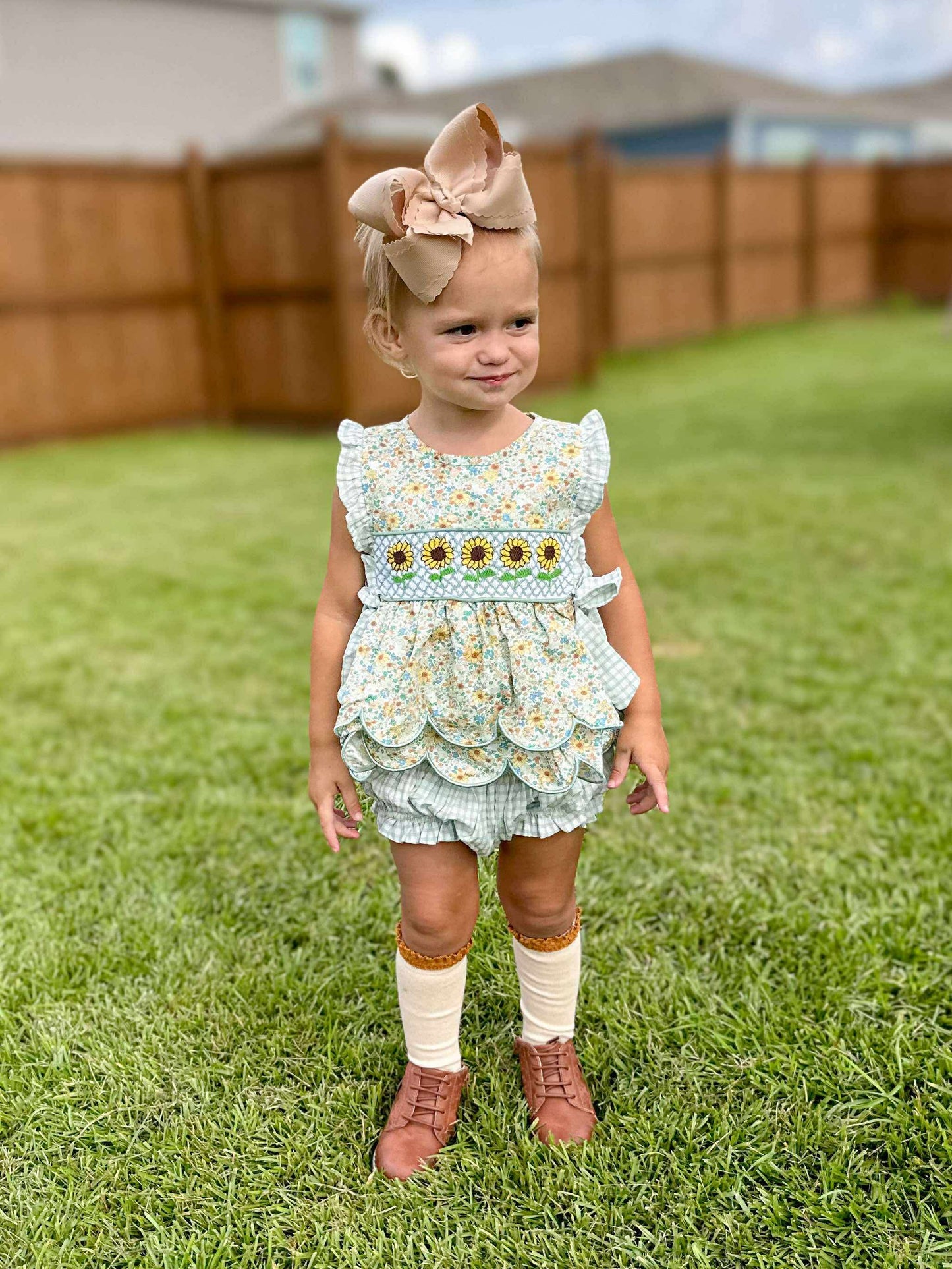 RTS - Sunflower Diaper Set