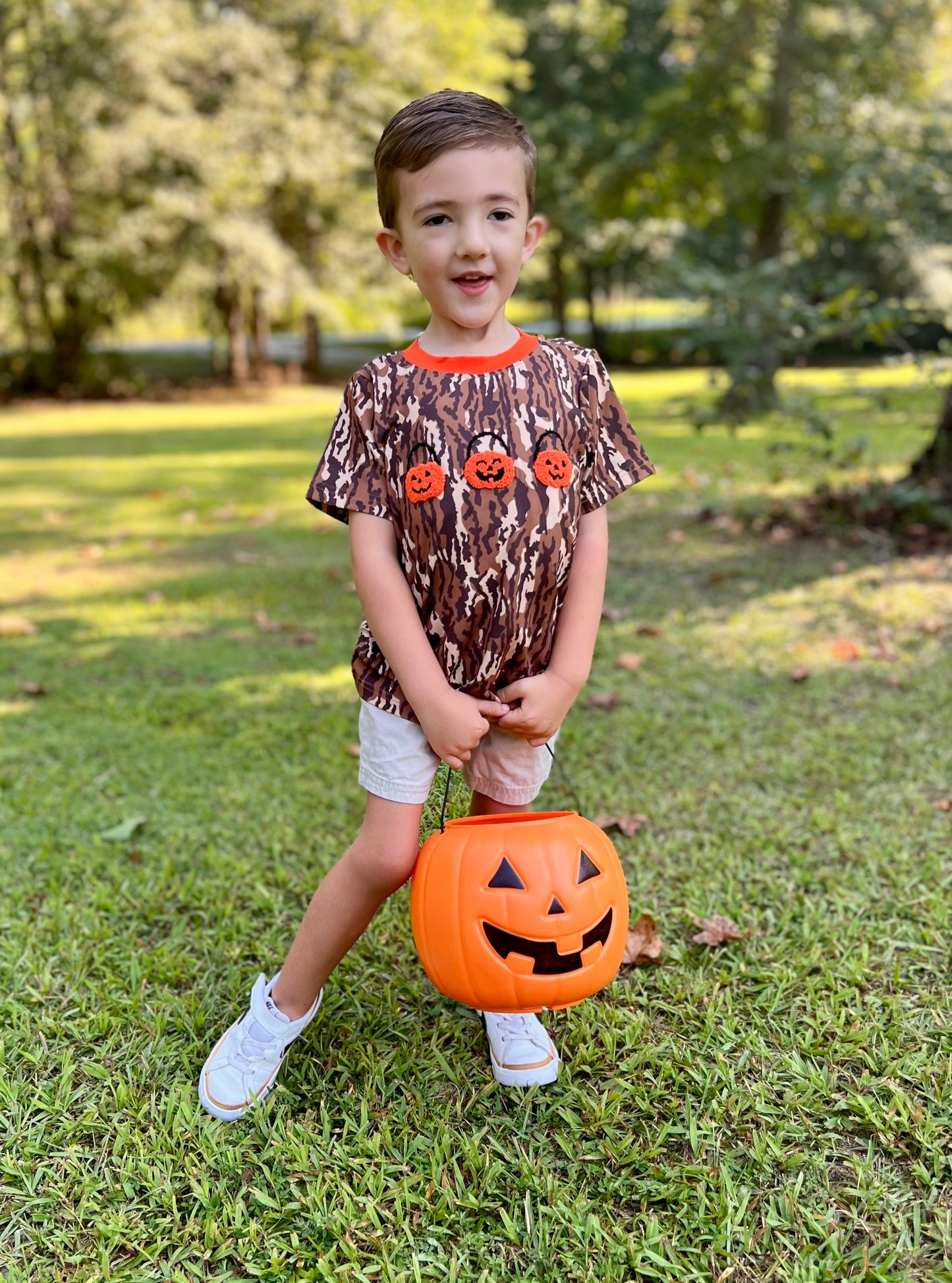 RTS - Camo Pumpkin Trio Tee