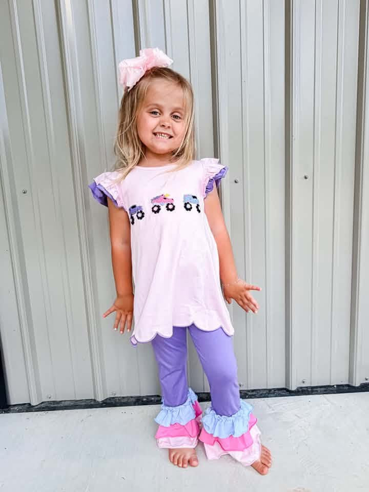 RTS - Girl Monster Truck Pant Set