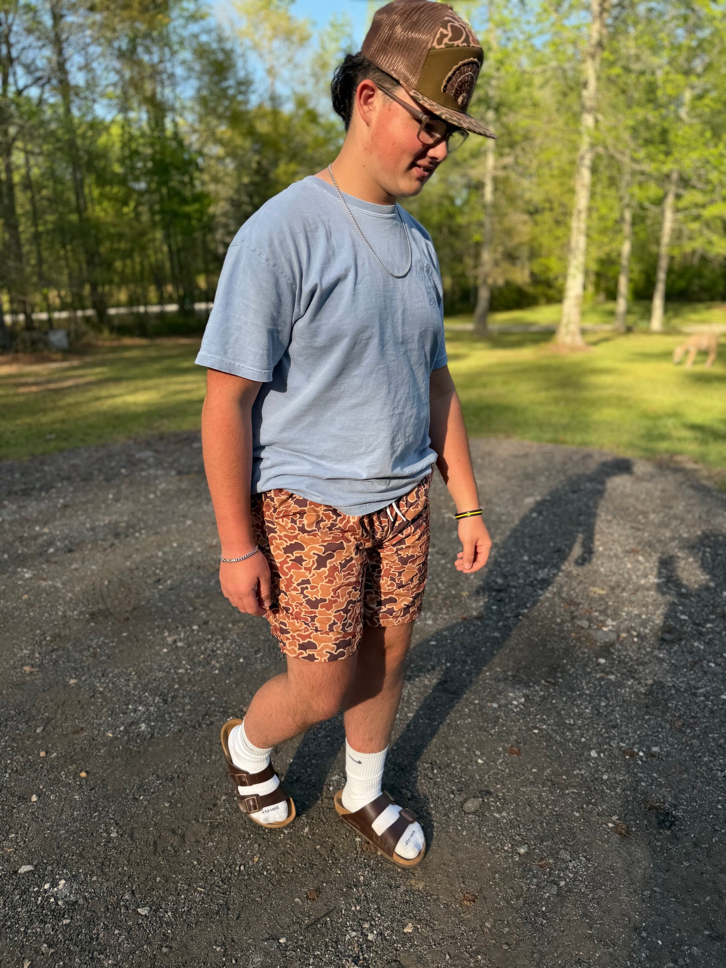 RTS - Buck Camo Adult Swim Trunks