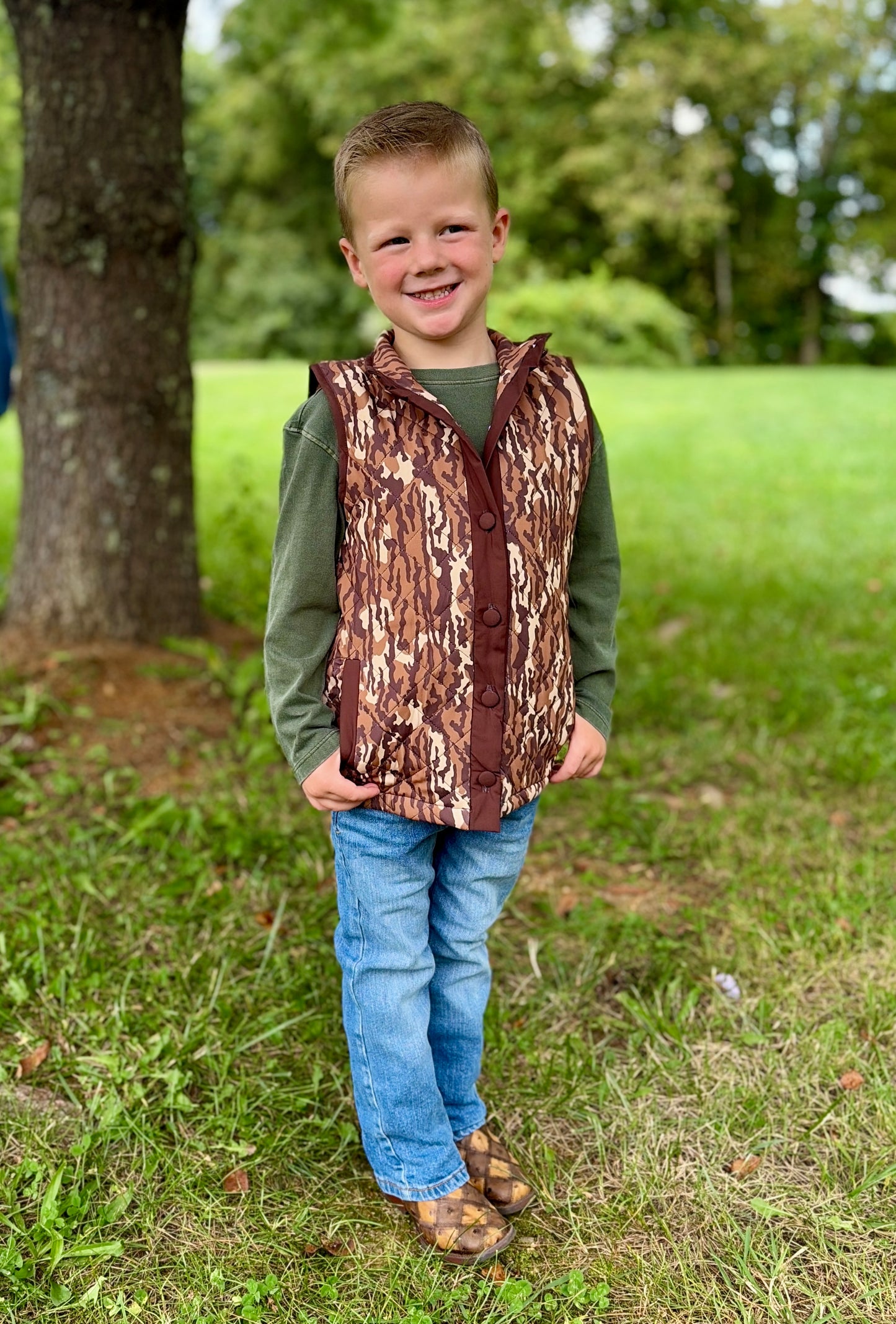 RTS - Camo Quilted Vest