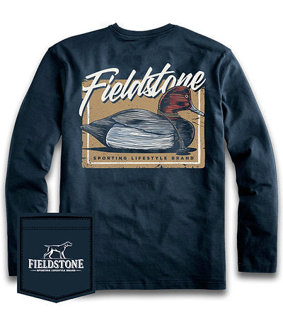 RTS - Fieldstone LS Navy Duck Tee