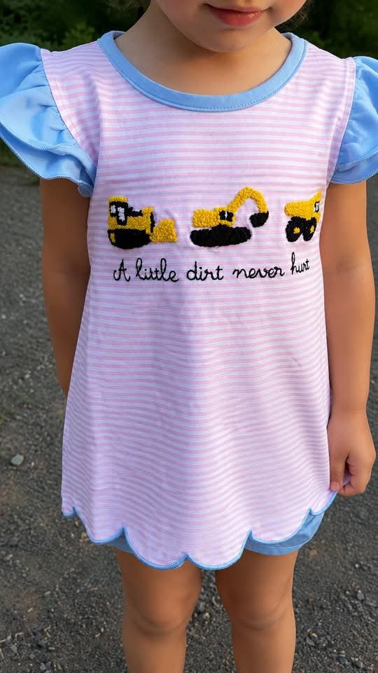 RTS - Girl Little Dirt Short Set
