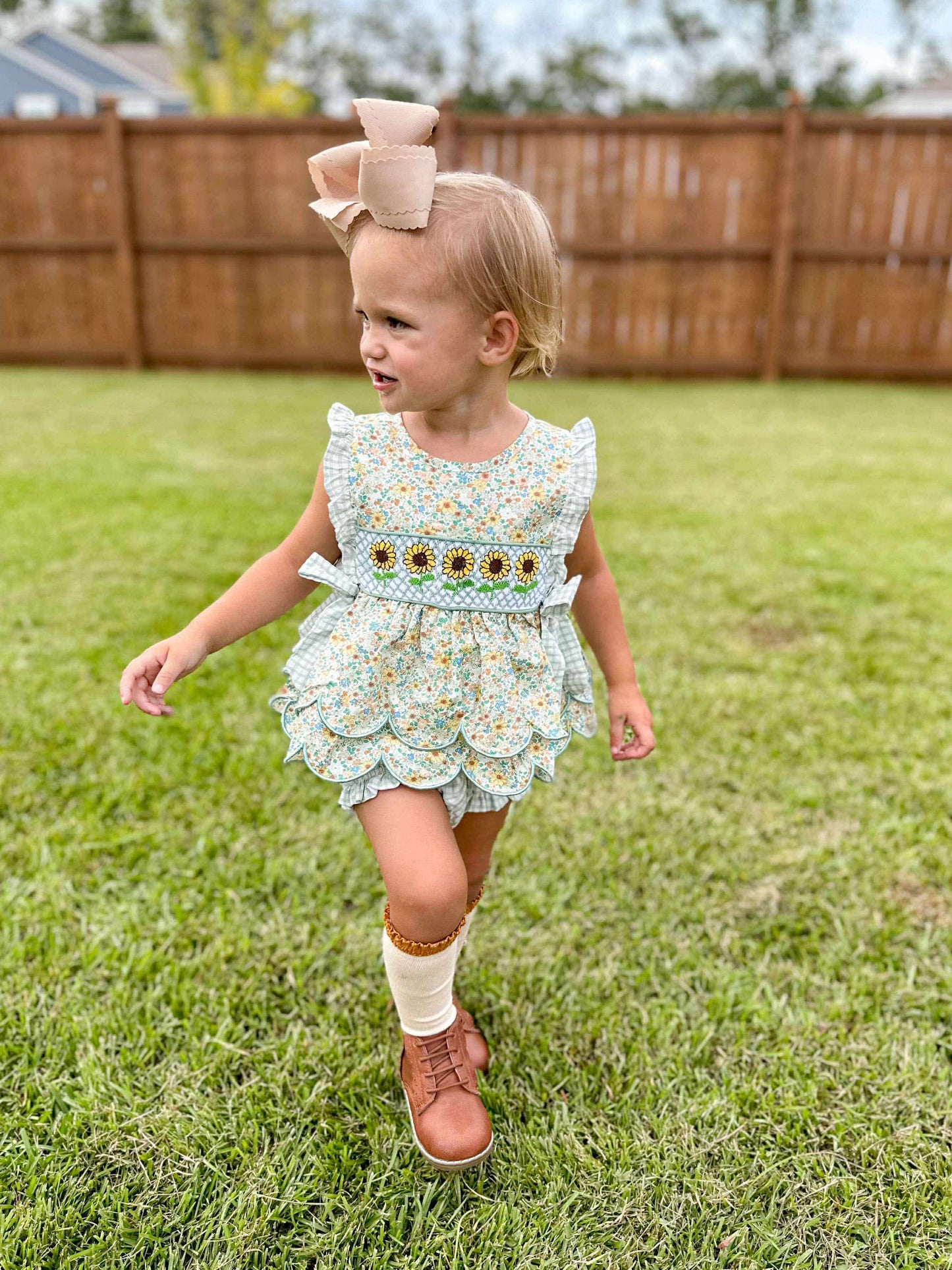 RTS - Sunflower Diaper Set
