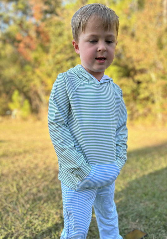 RTS - Mama’s Boy- Green/Blue Jogger Set