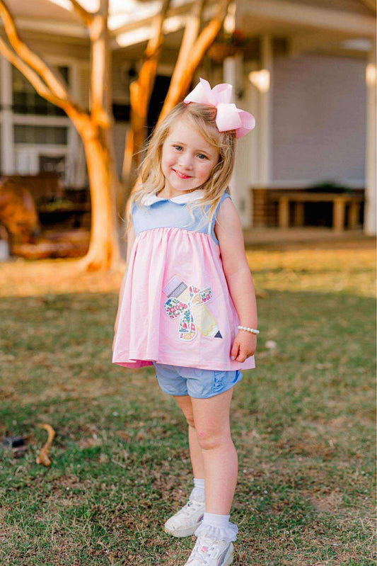 RTS - Pencil Collar Girl Short Set