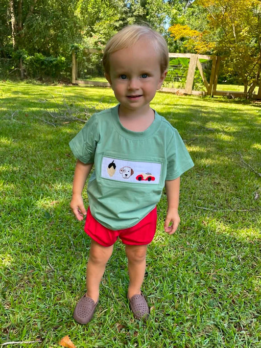 RTS - Green Smock Dog Tee
