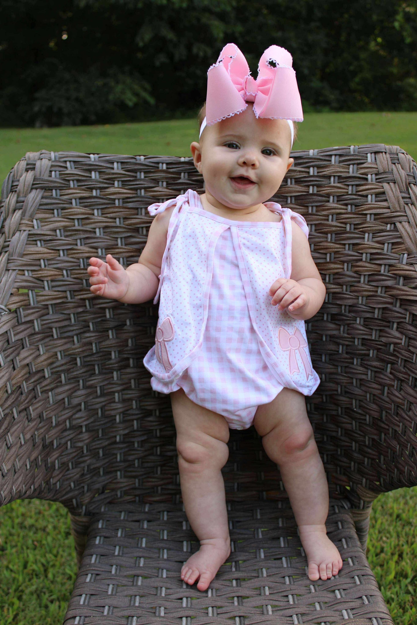 RTS - Pink Dot Bow Bubble