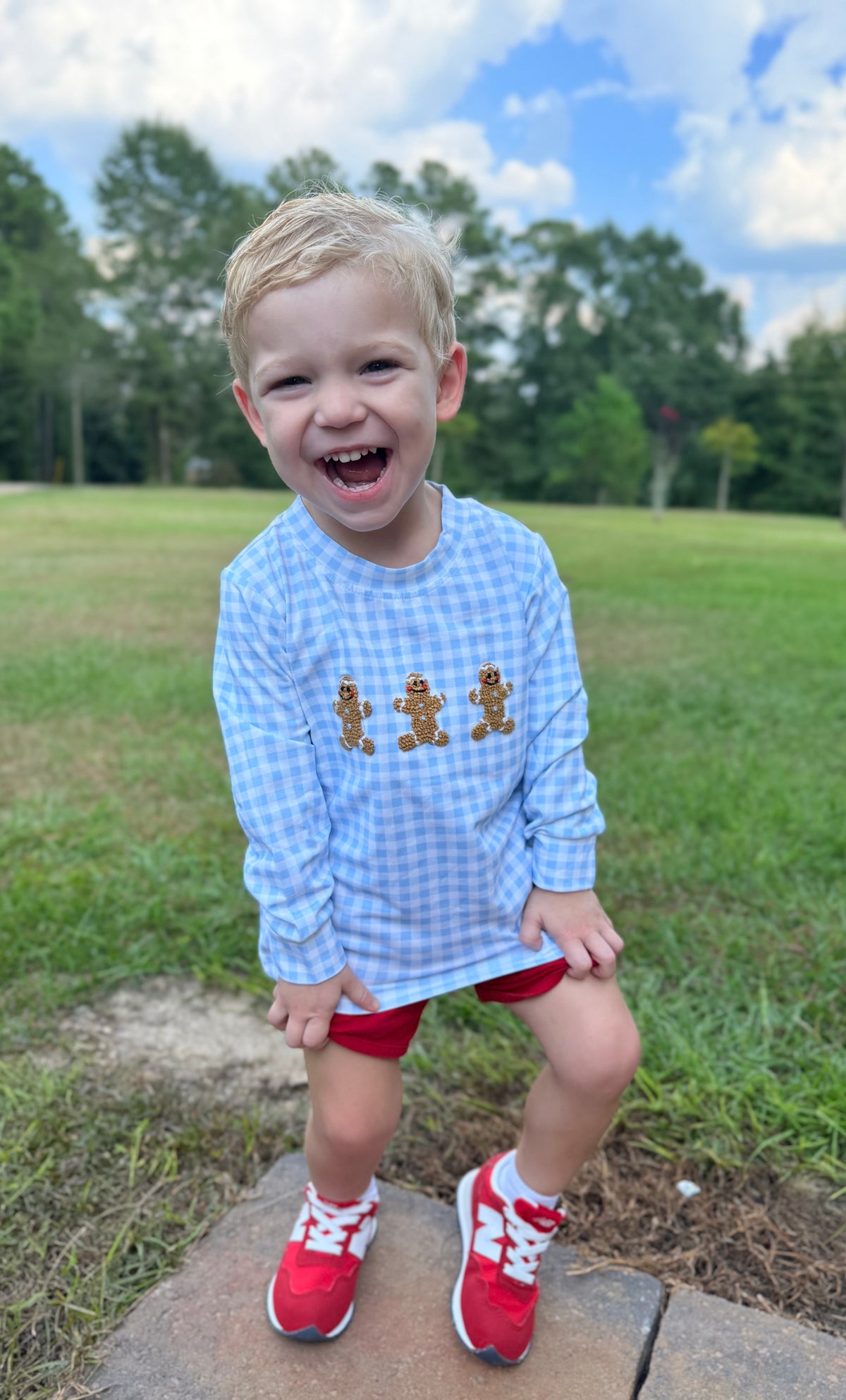 RTS - Blue Gingerbread Jogger Set