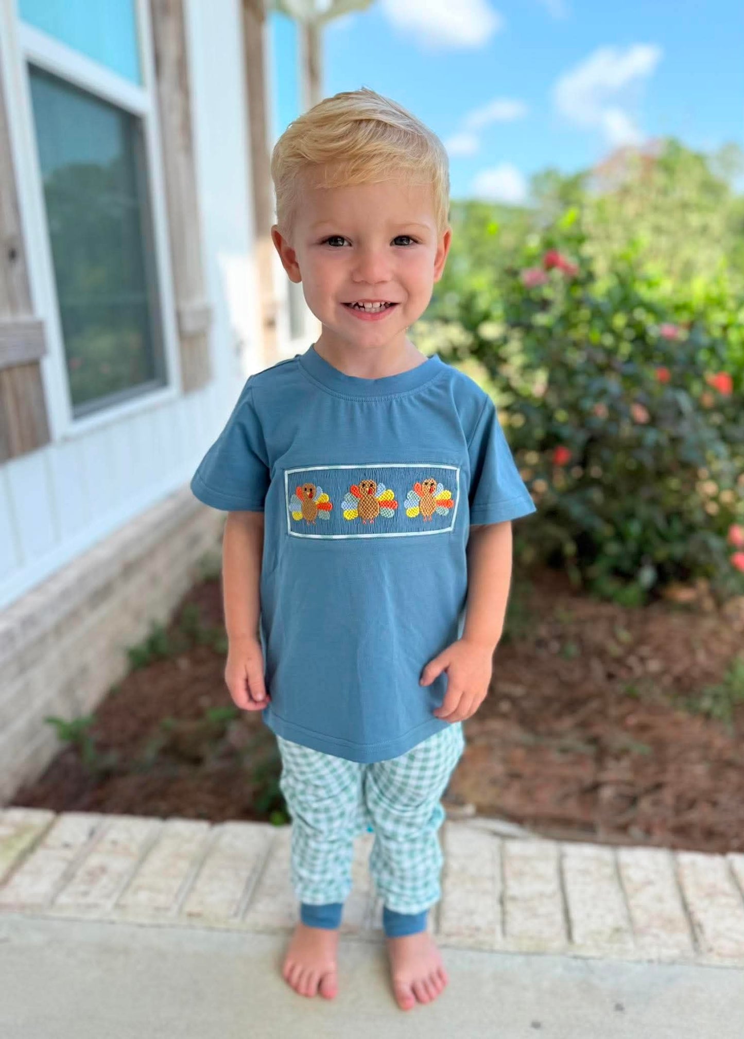 RTS - Boy Turkey Smock Jogger Set