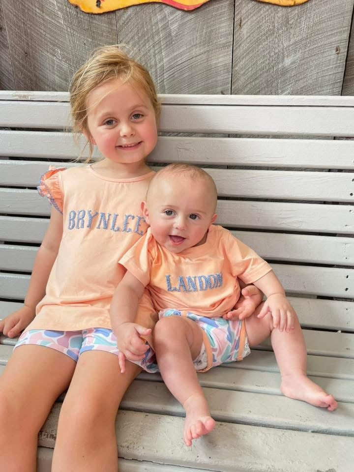 RTS - Girl Coastal Camo Short Set