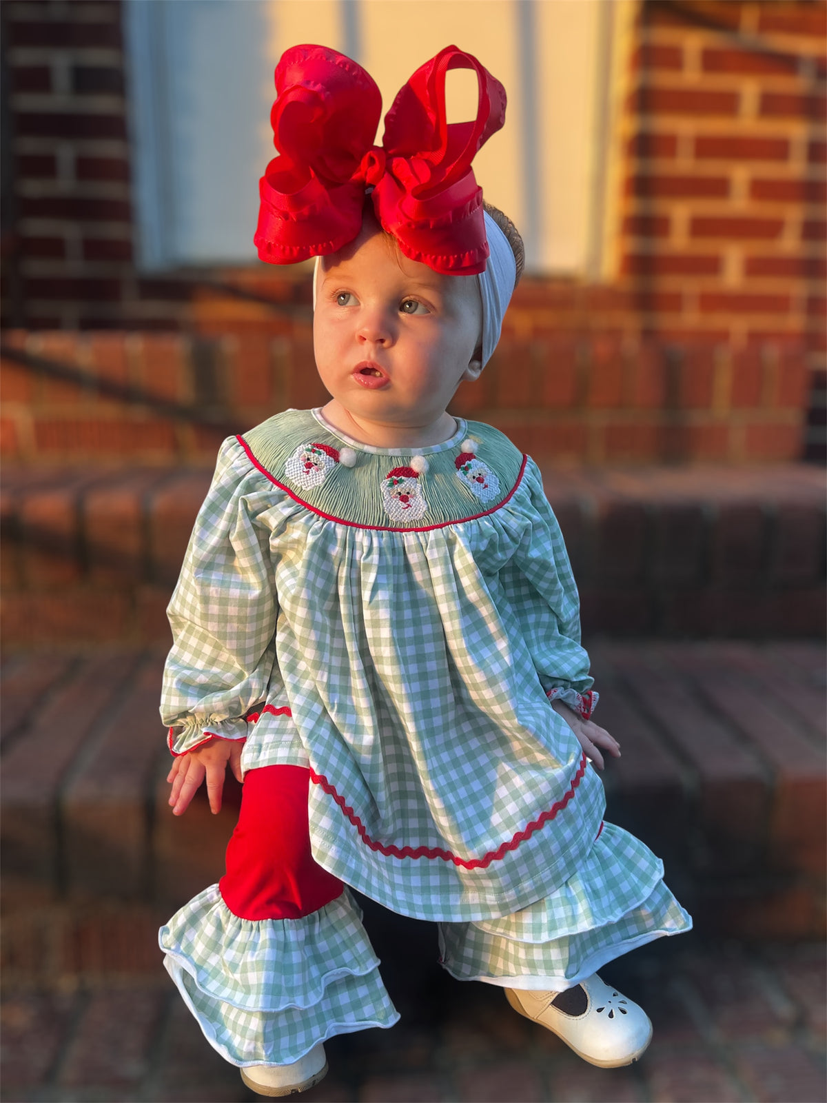 RTS - Girl Santa Smock Set