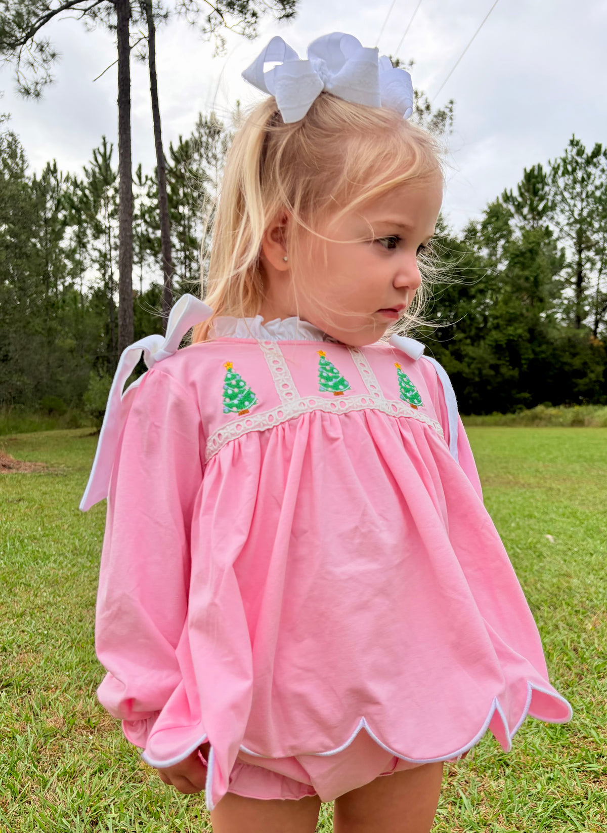 RTS - Pink Tree Diaper Set