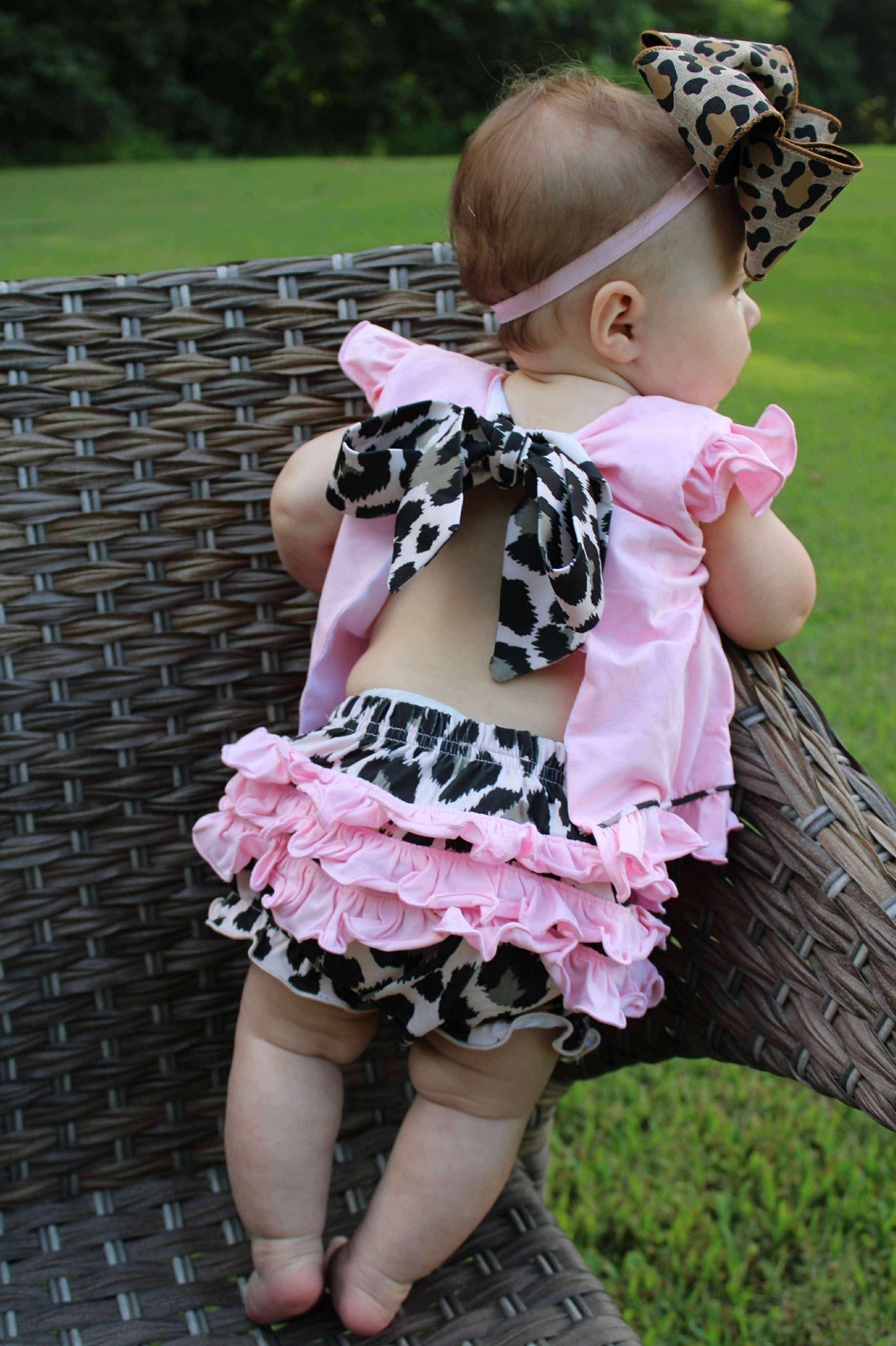 RTS - Cheetah Pink Diaper set