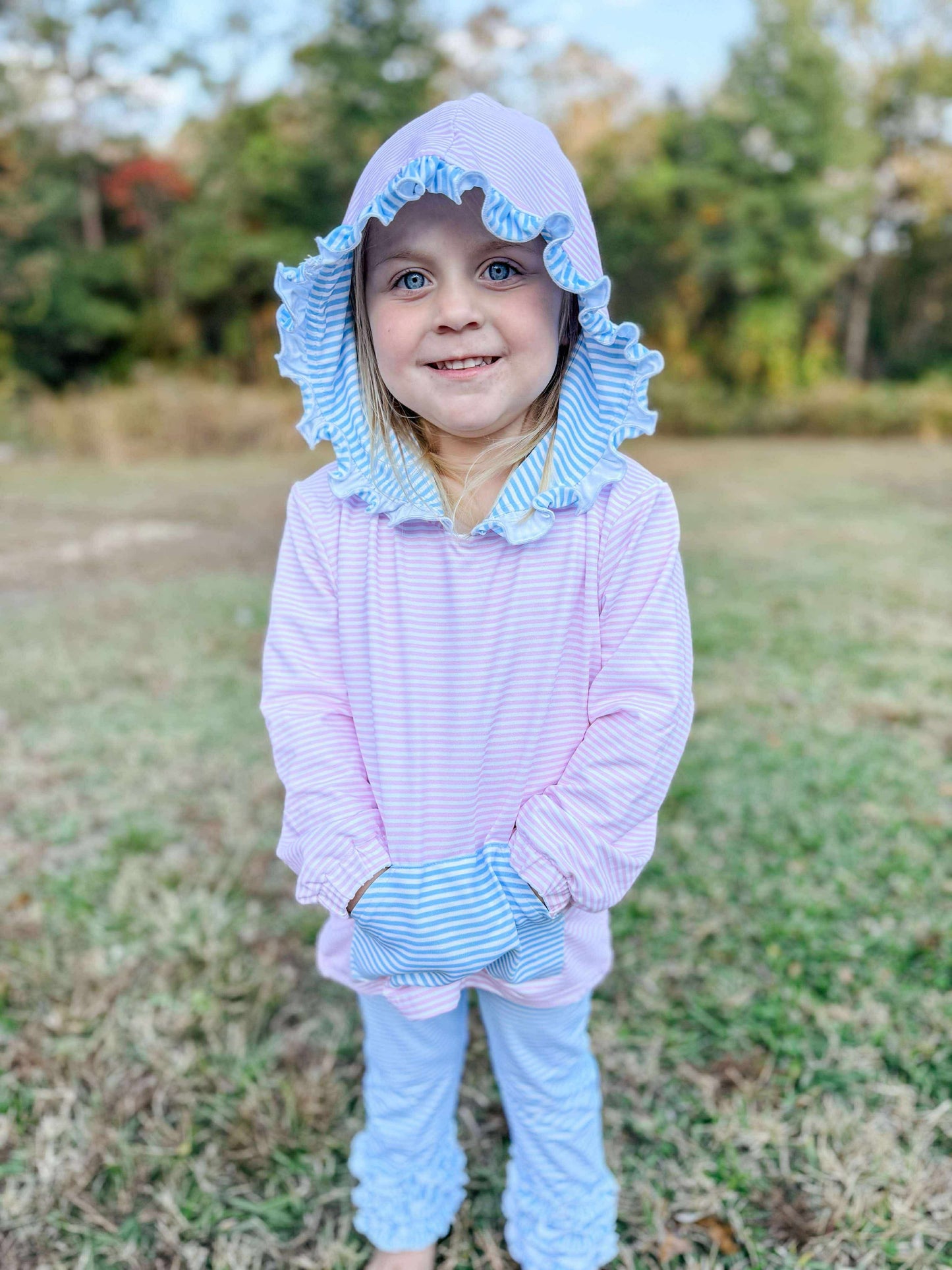 RTS - Pink & Blue Hoodie Set