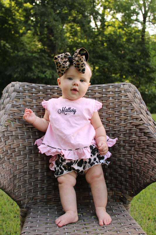RTS - Cheetah Pink Diaper set