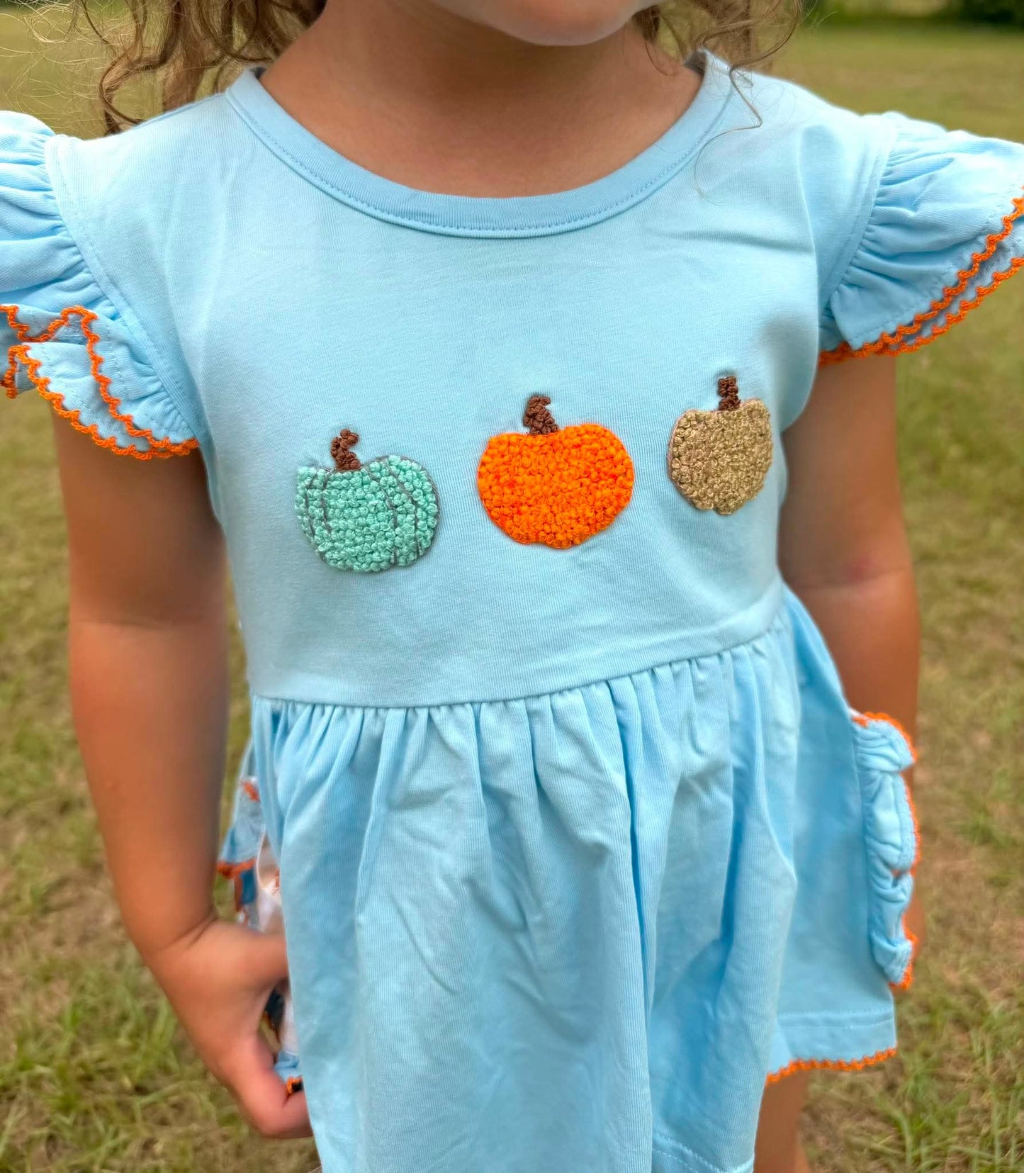RTS - Girl Pumpkin Trio Diaper Set