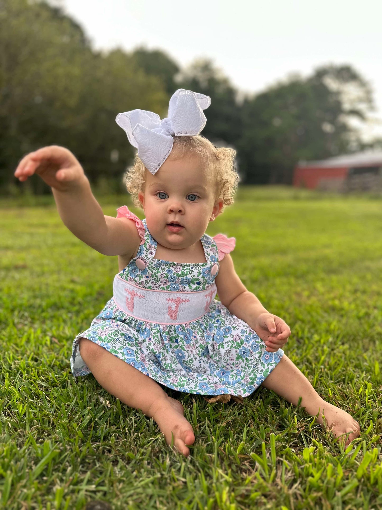RTS - Girl Lineman Floral Short Set